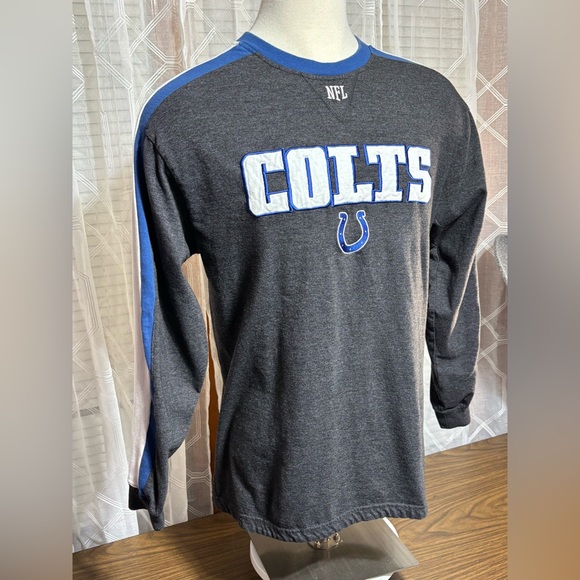 NFL Team Apparel INDIANAPOLIS COLTS  XL  Blue and Gray SweatShirt 30”L - Picture 1 of 6